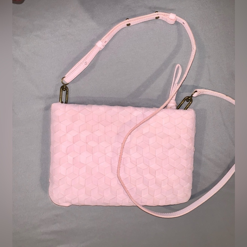 Madewell The Woven Puff Crossbody Bag Leather Addition - Picture 1 of 8